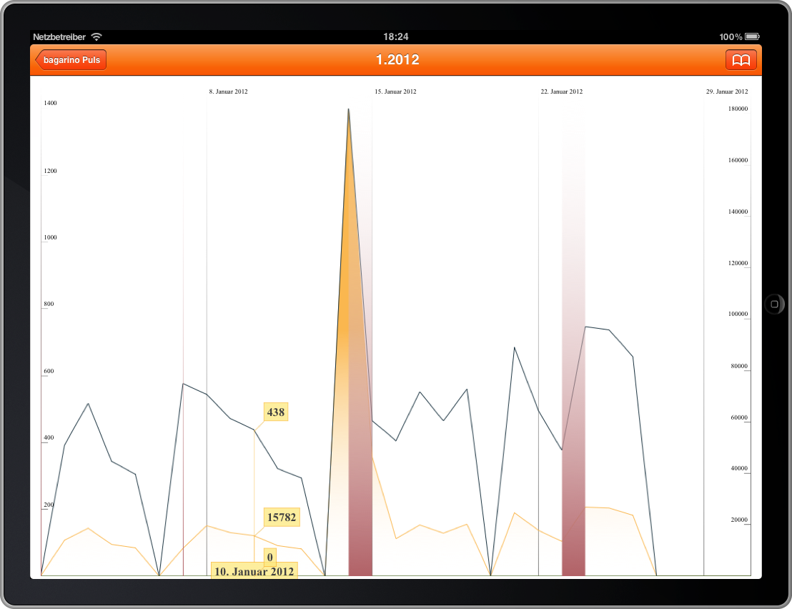 bagarino pulse auf dem iPad